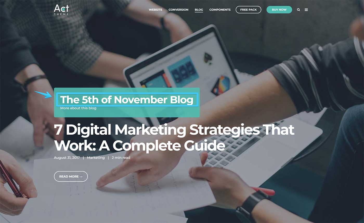 Act2 Blog II Blog Header Sample