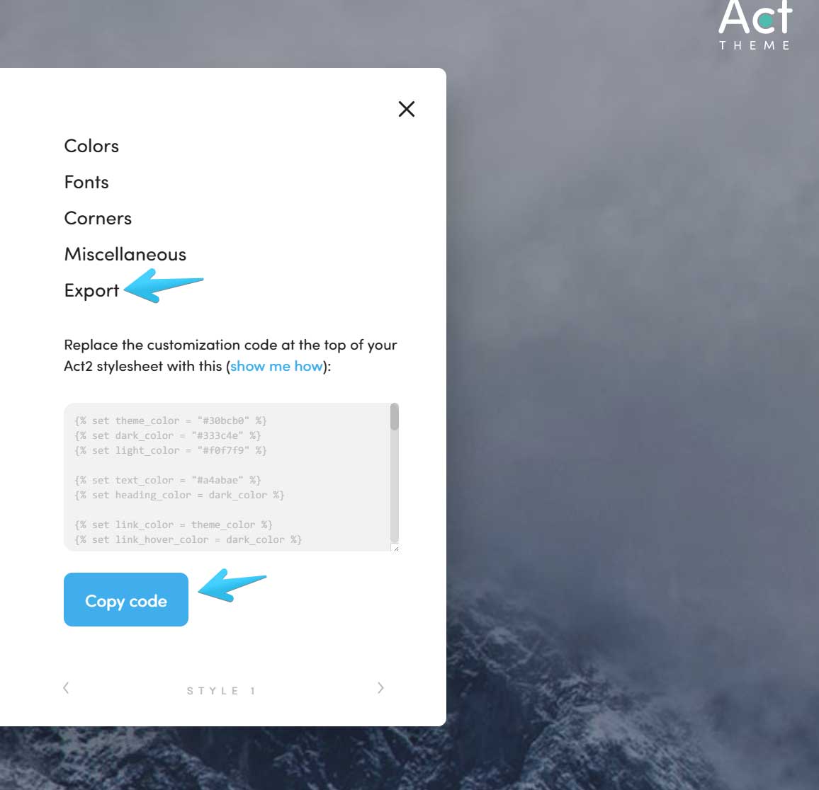 Act2 Customization - Step 2