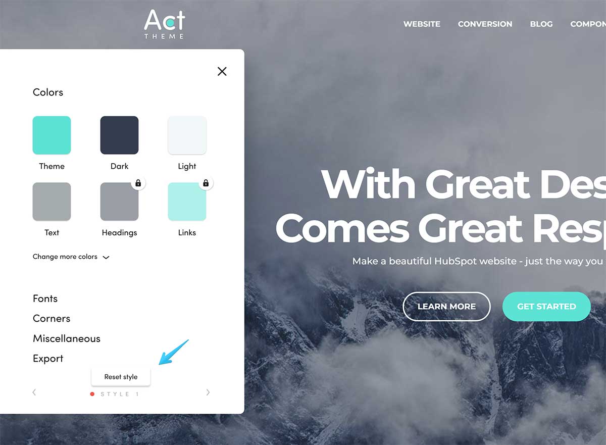 Act2 Customization - Step 1 - Reset