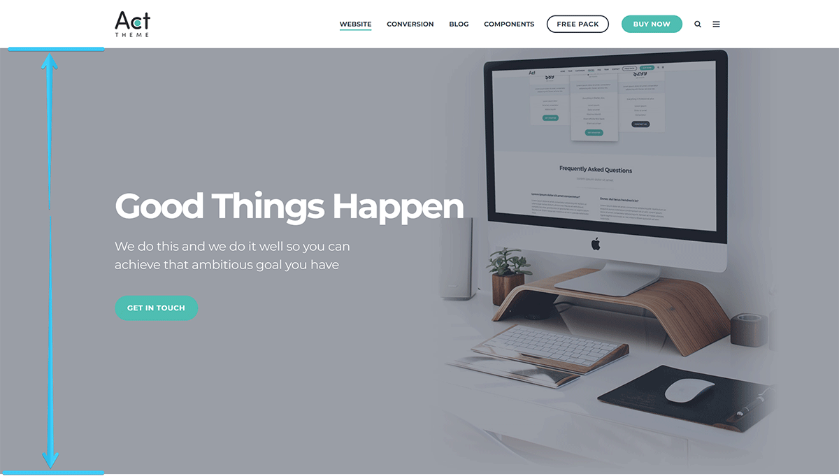 Act2 Full Viewport Height Minus Header Sample