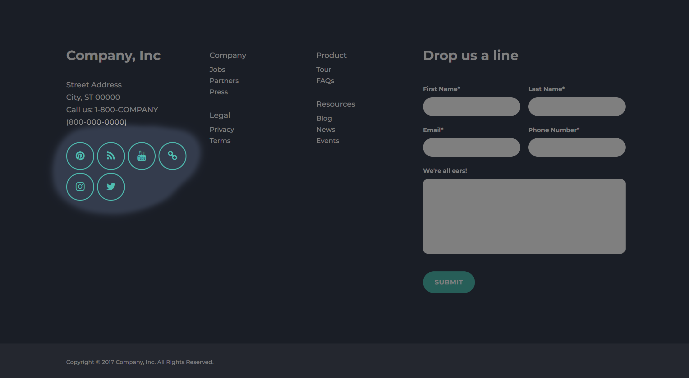 Act2 Highlight Footer II Follow Me module