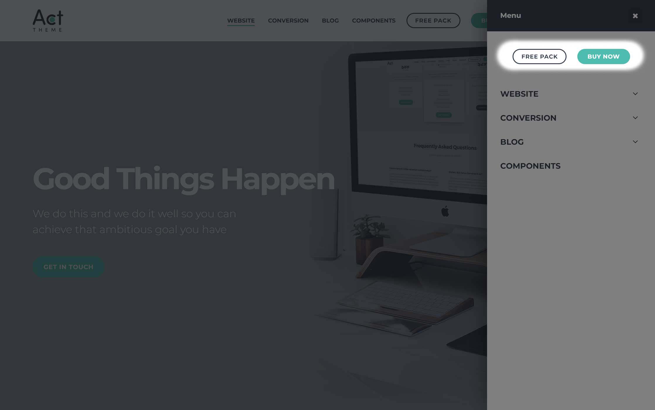 Act2 Highlight Menu Slide CTAs