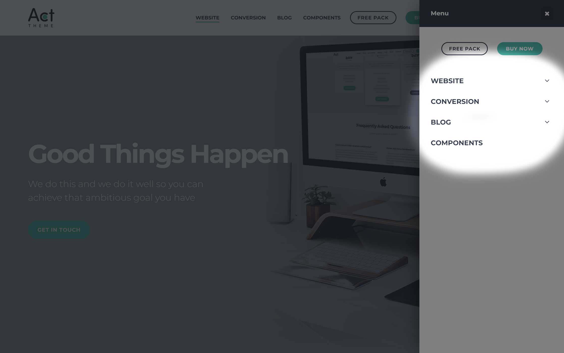 Act2 Highlight Menu Slide Menu