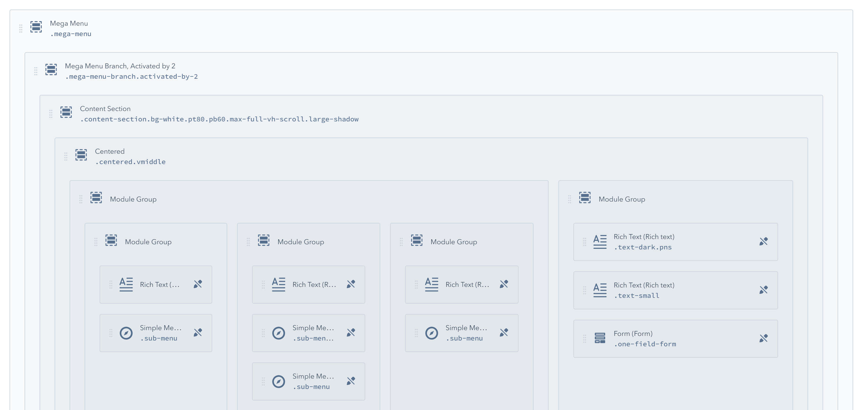 Act2.1 Mega Menu - HubSpot Layout sample