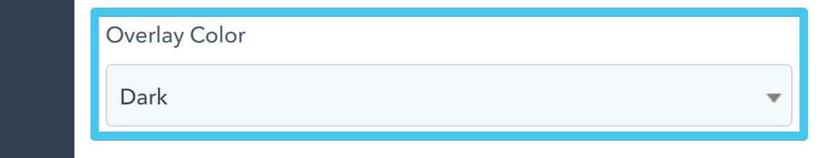 Act2 Page Editor Hero Banner Overlay Color