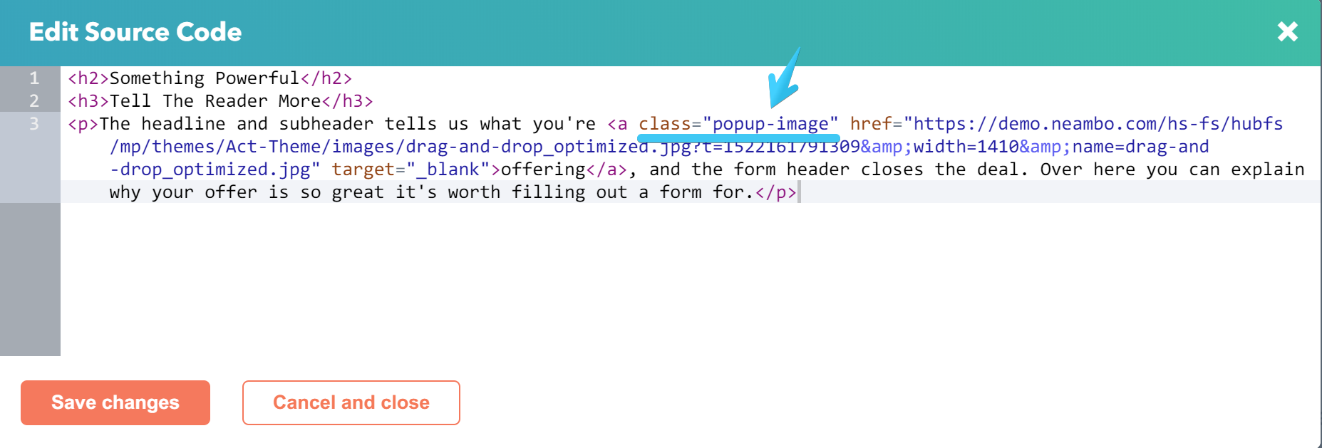 Act2 Page Editor Rich Text Source Code Popup Image Class