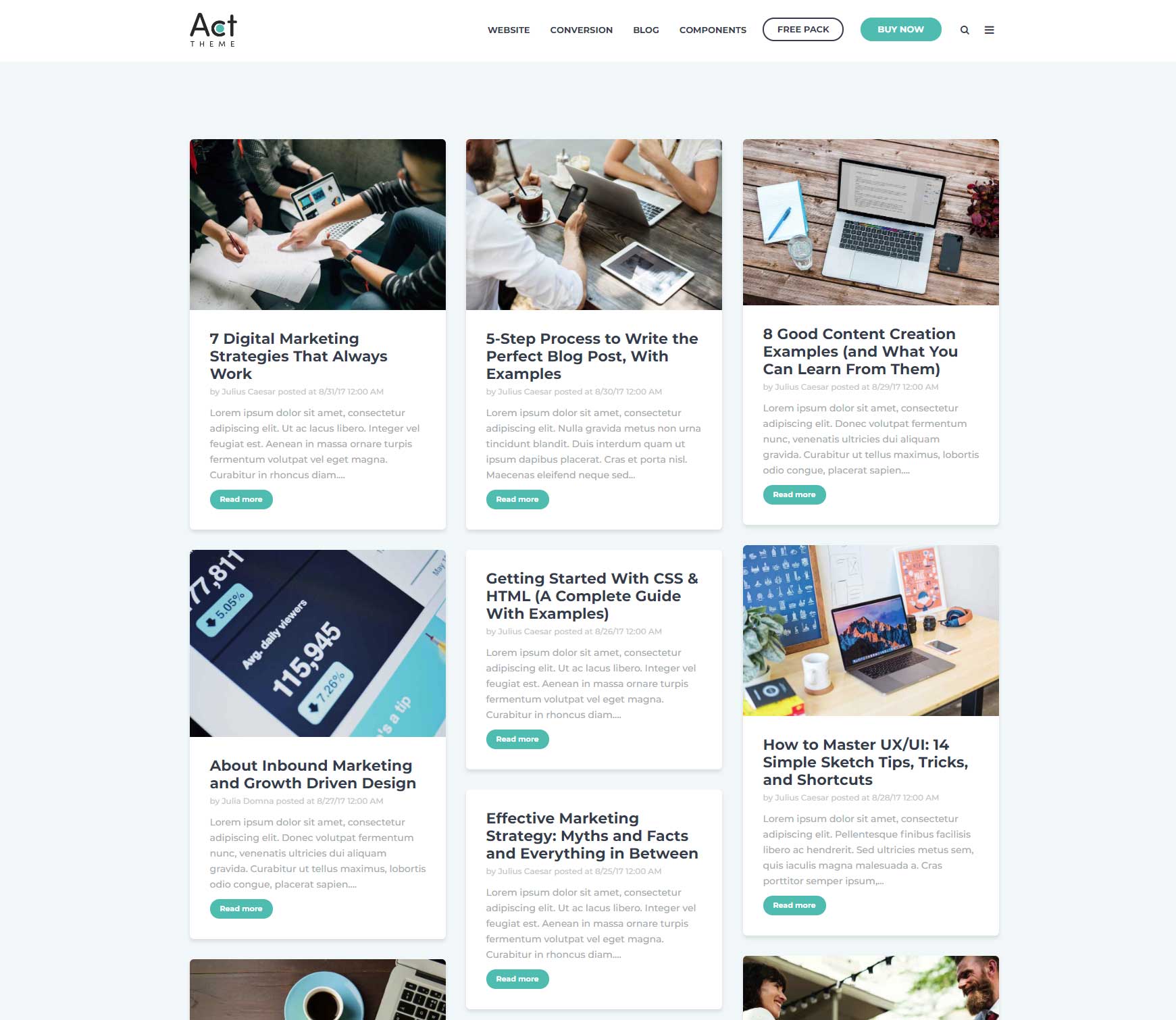 Act2 RSS Cards Masonry Layout Sample