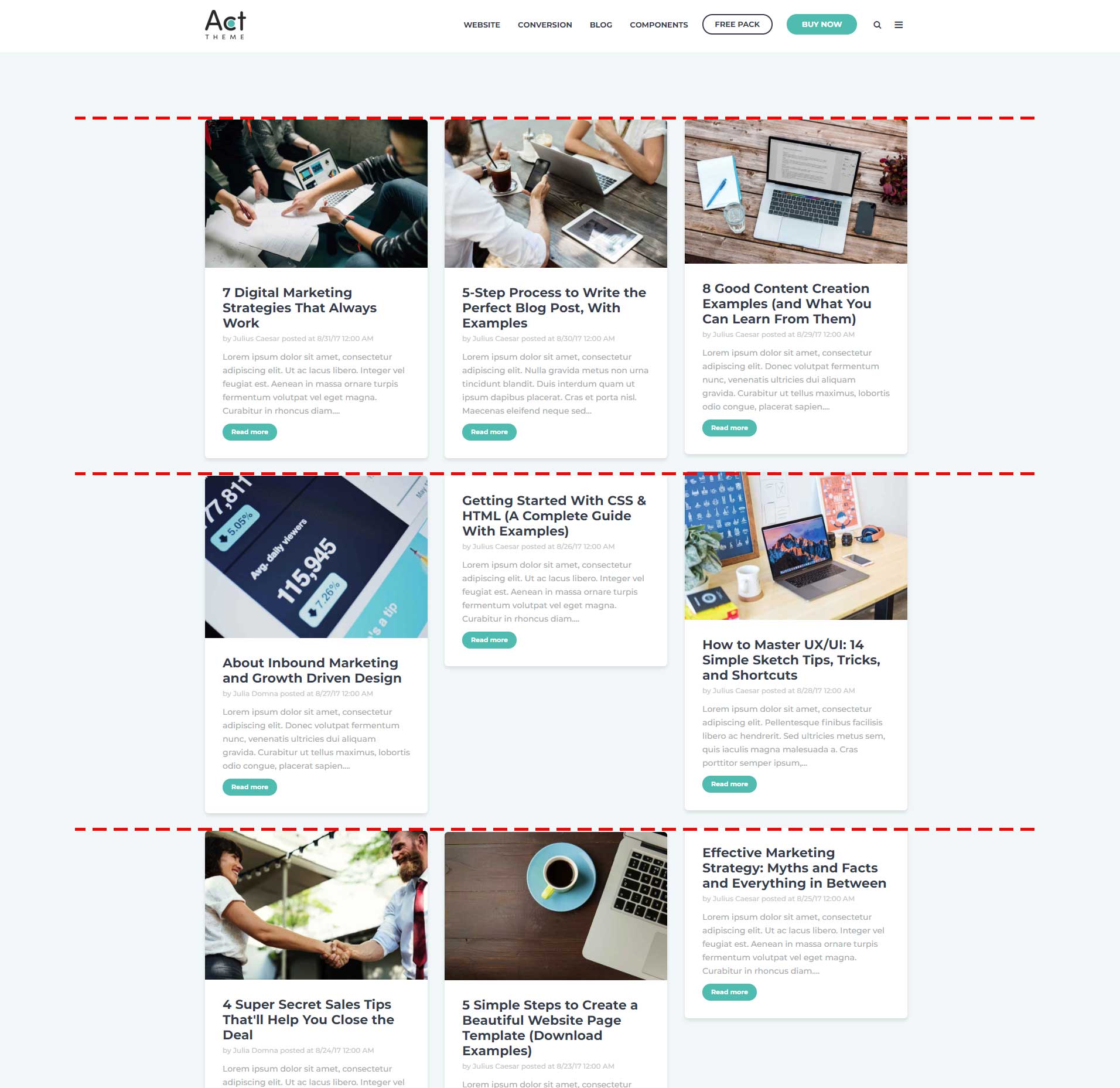 Act2 RSS Cards No Masonry Sample