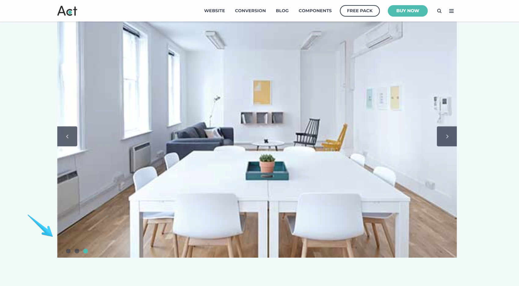 Act2 Slider Type 1 Dots Left Sample