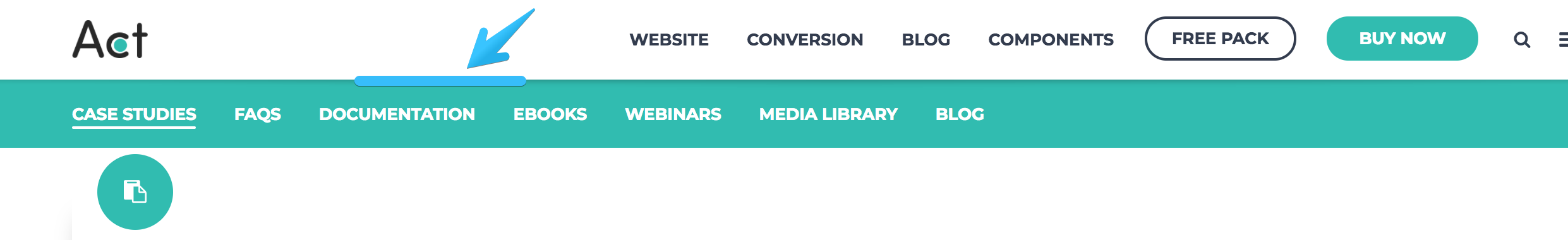 Act2 Sticky Item Not Behind Header Sample