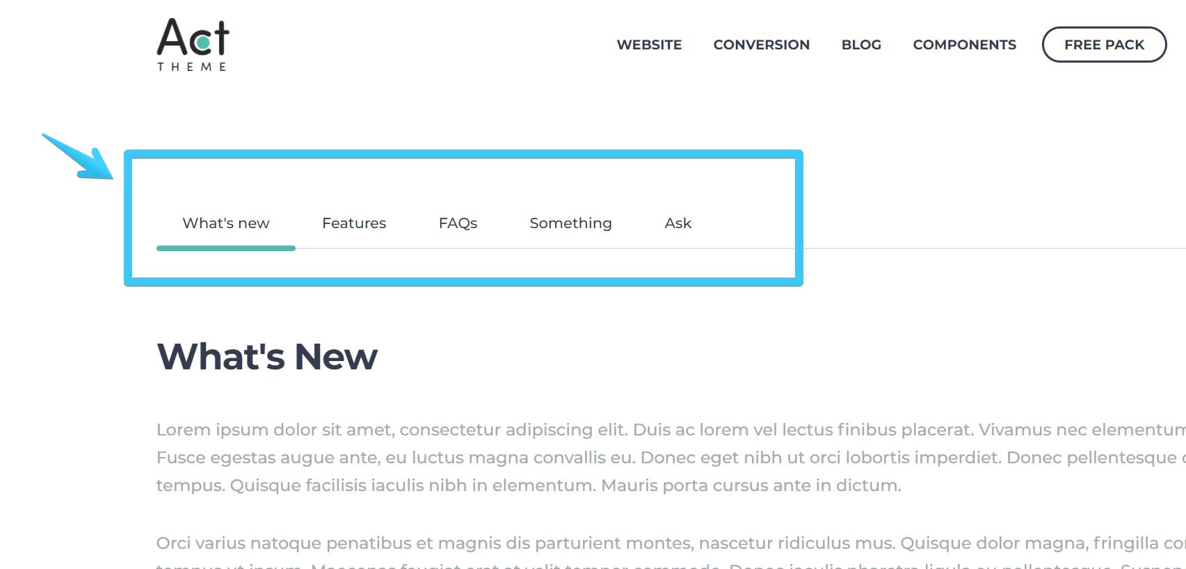 Act2 Tabs Nav Sample