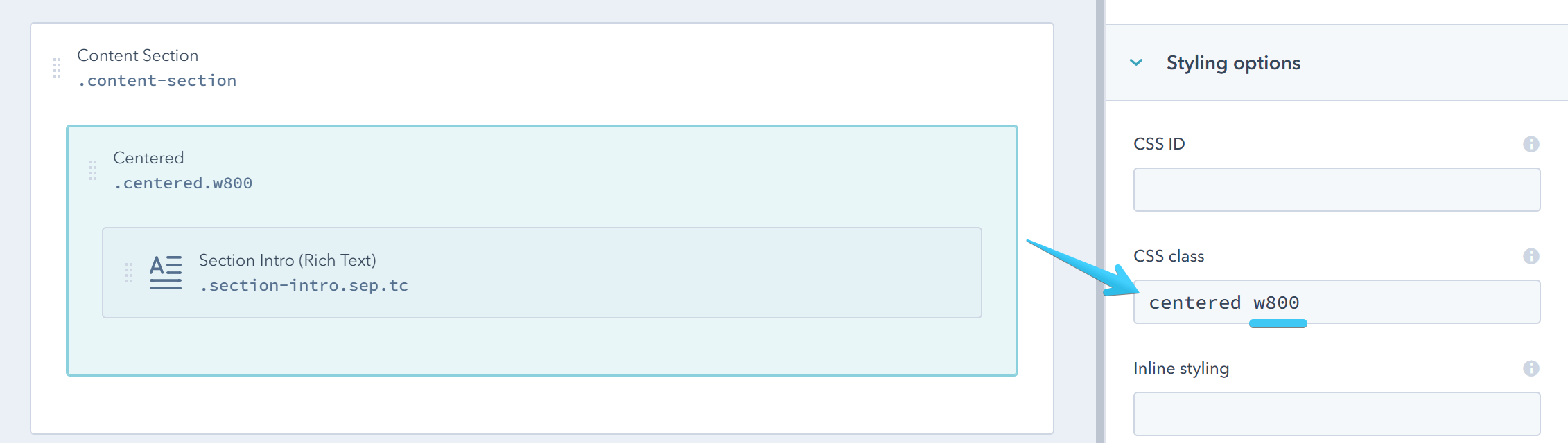 Act2 Template Builder Centered W800 CSS Classes