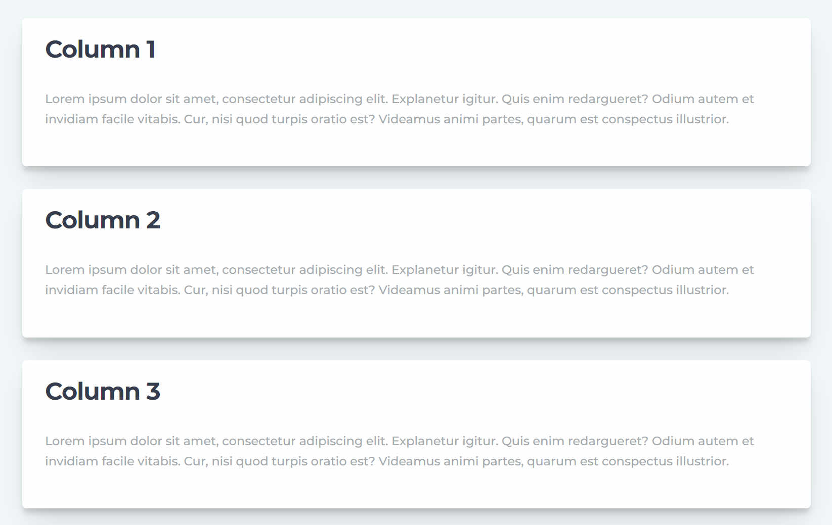 Act2 Three Column MD Stack Sample