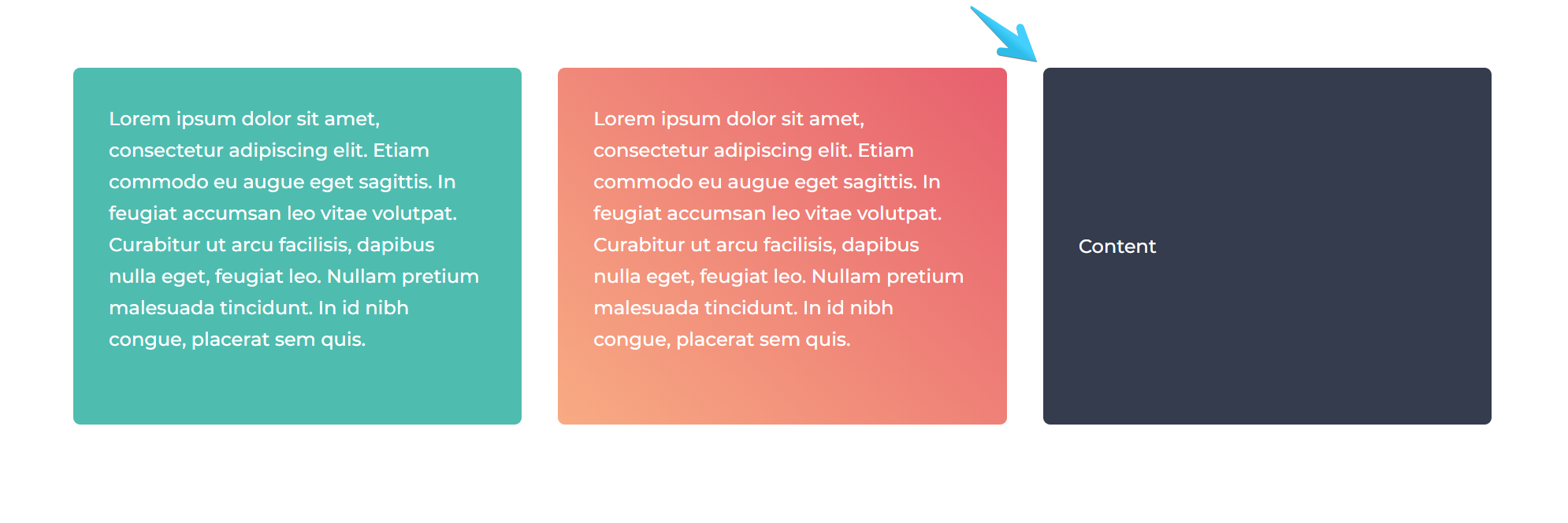 Act2 Three Equal Height Column with Vcenter Sample