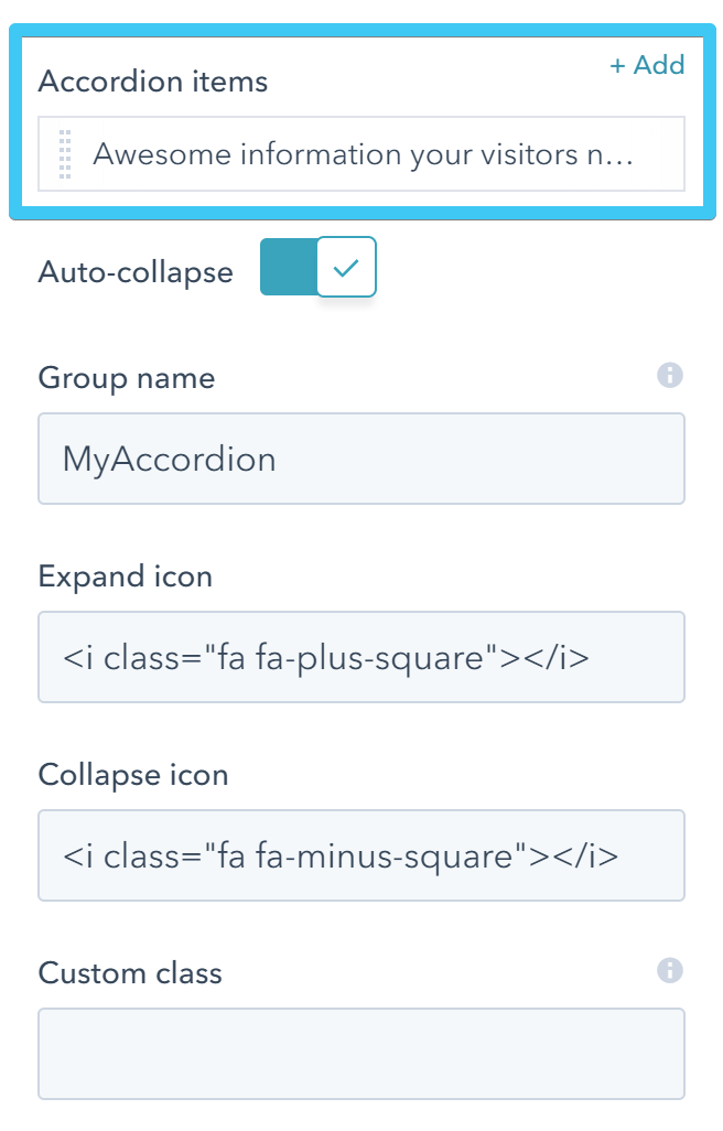 Act21 Accordion items