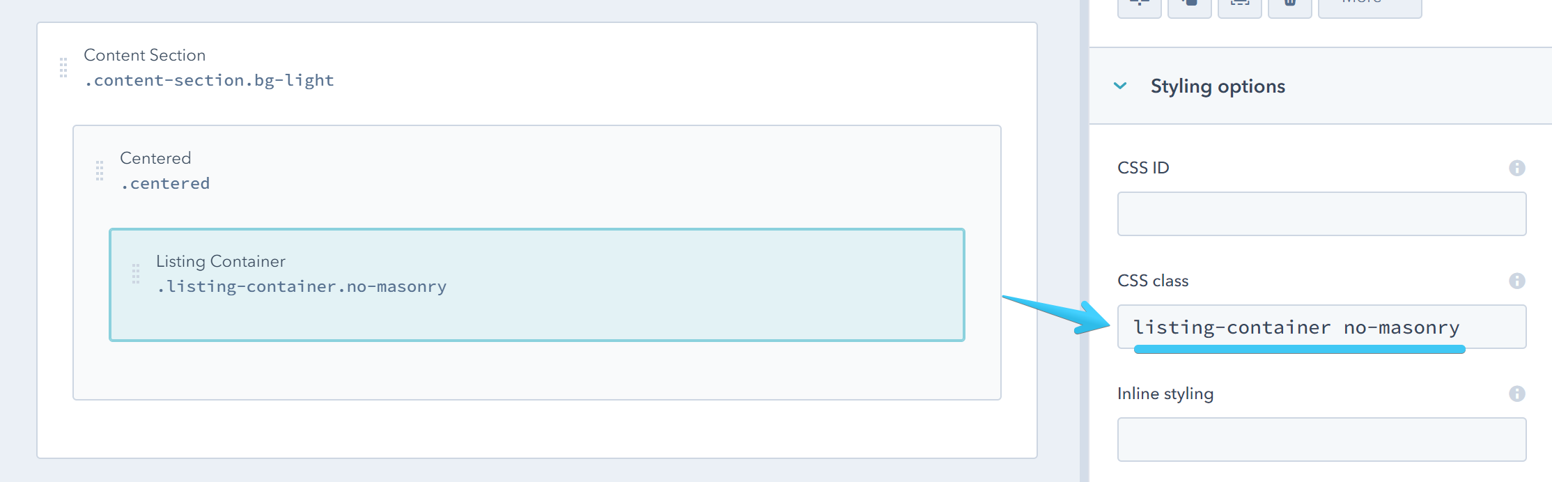 Act21 Listing Container Class