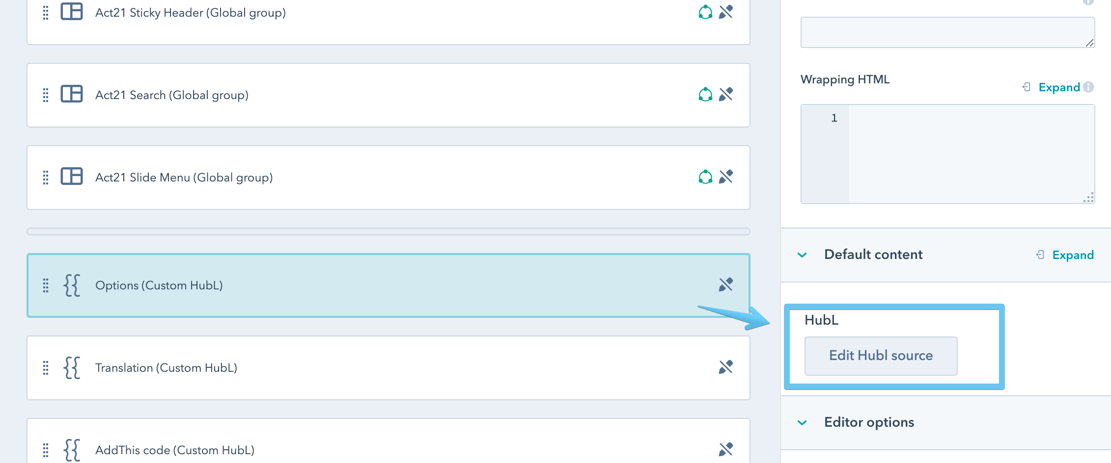 Act2 Template Builder Blog I Options Edit HubL