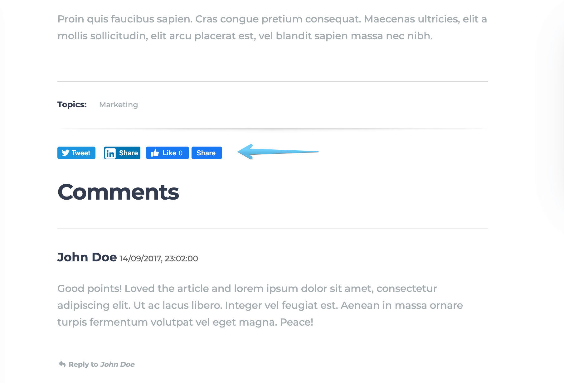 Act2 Blog I Post Sharing Type Default Sample | Bottom