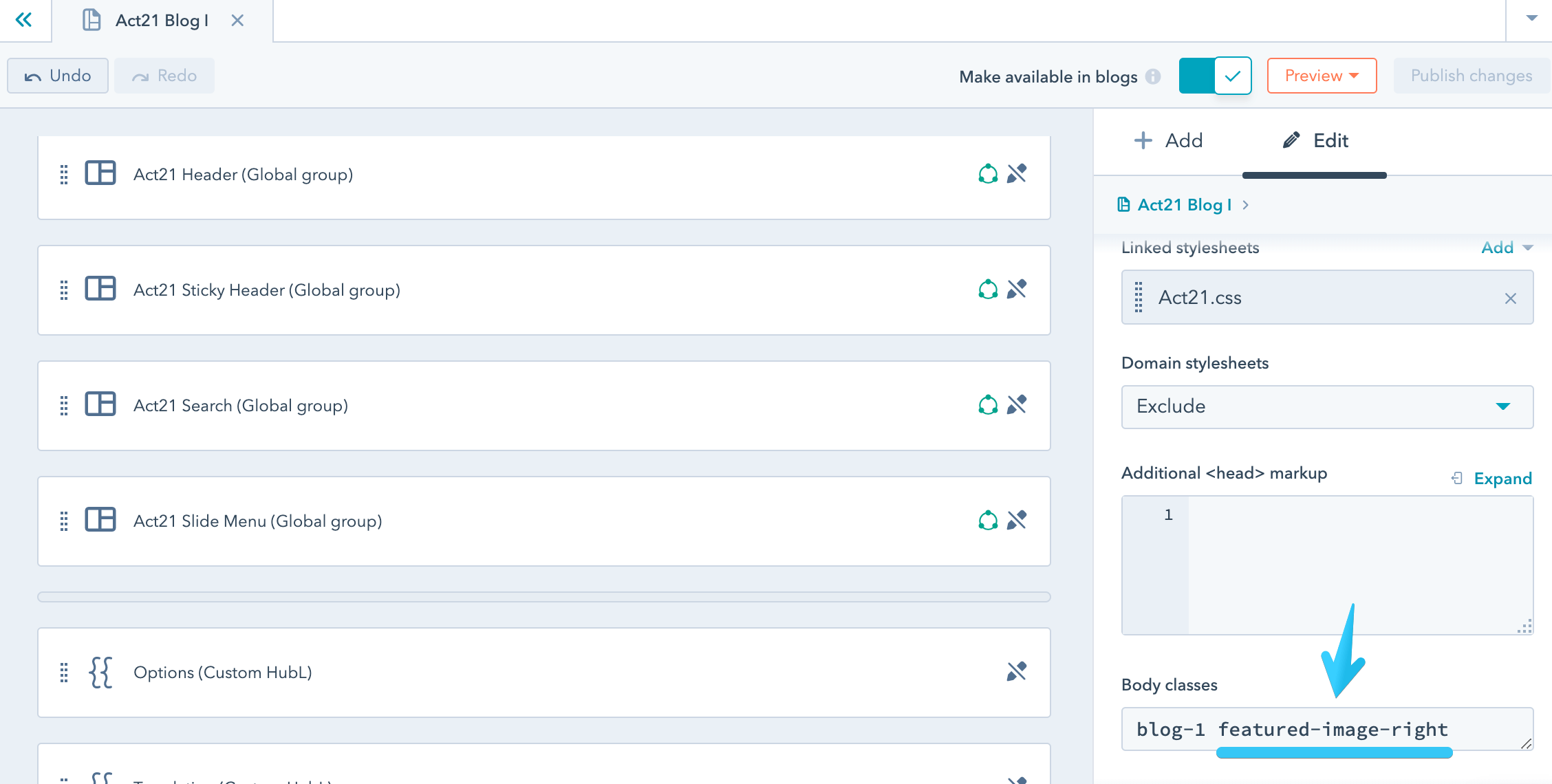 Act21 Blog I - Body class