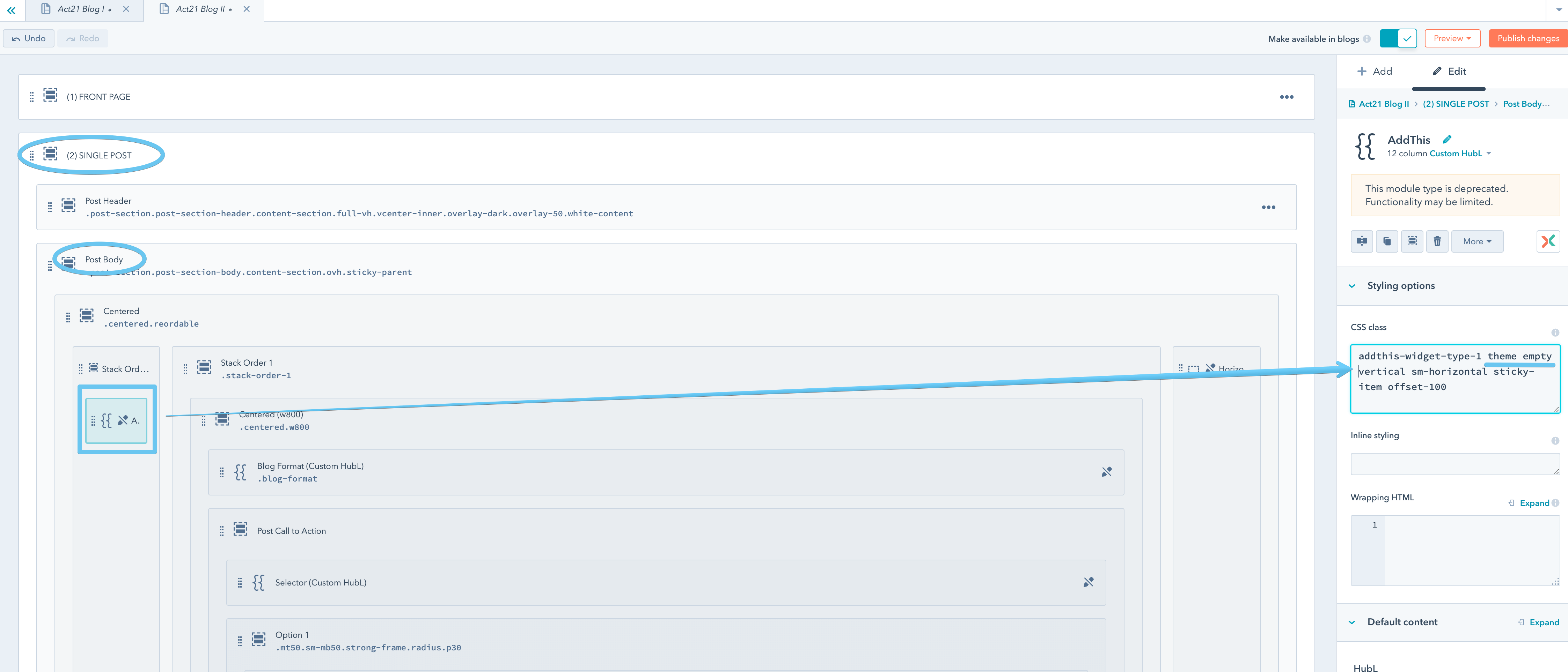Act21 Blog I - AddThis Theme Empty