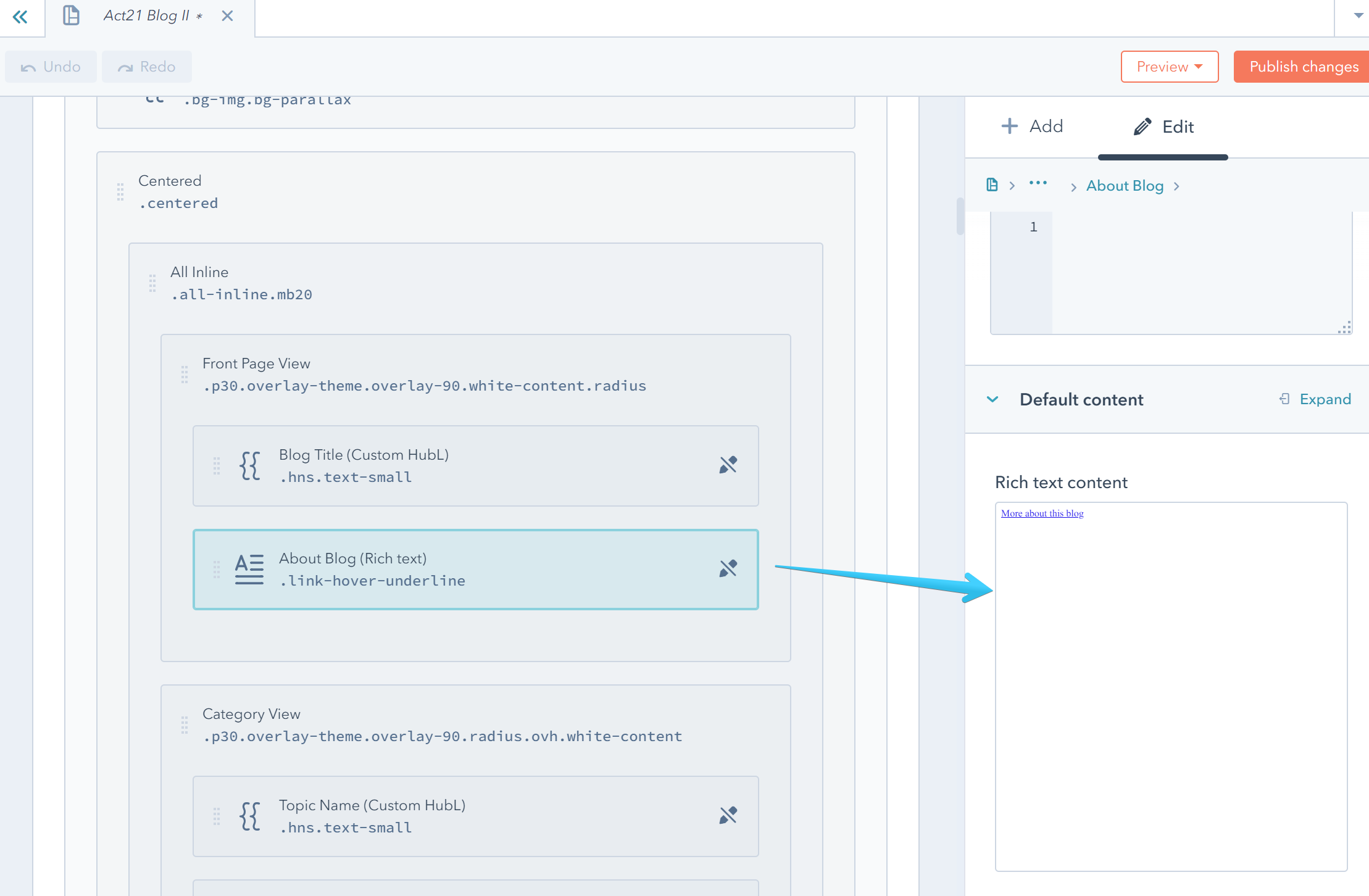Act2 Template Builder Blog II About Blog Module