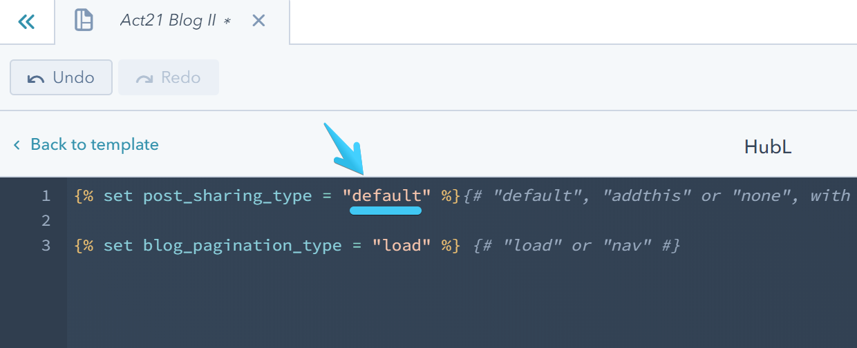 Act2 Template Builder Blog II Options Post Sharing Type Default