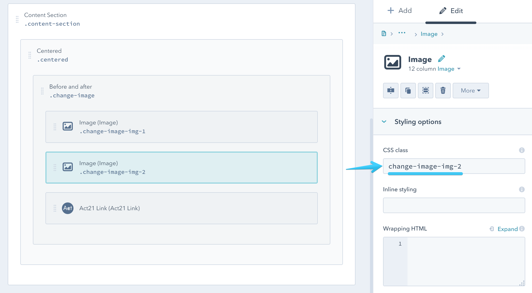 Act2 Template Builder Change Image Image 2 CSS Class