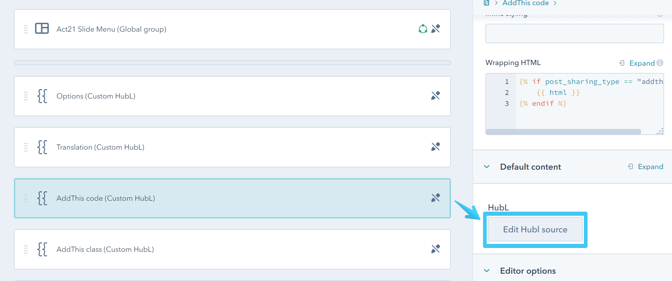 Act2 Template Builder Blog II Paste Your AddThis code