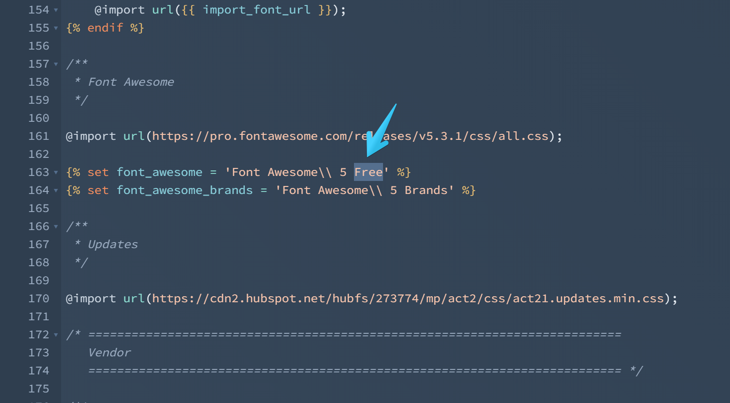 Act2.1 Font Awesome 5 Pro Integration - free font name