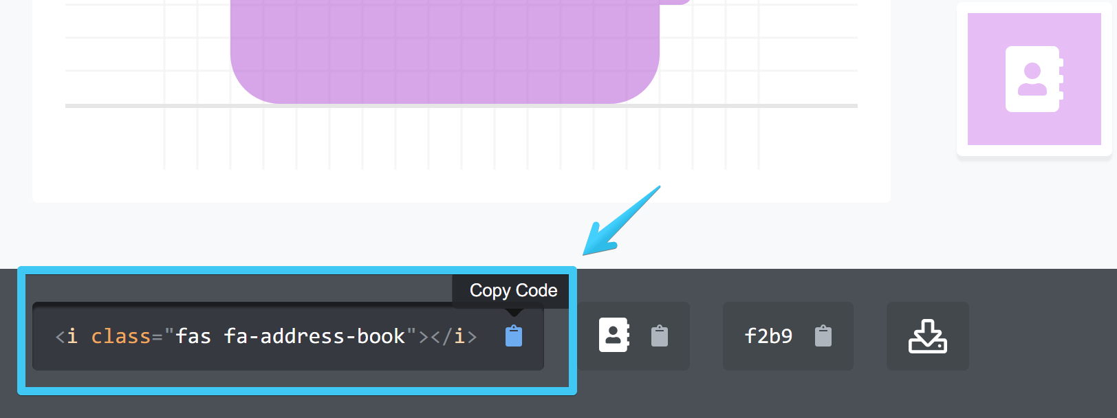 Act2 Font Awesome Code Sample