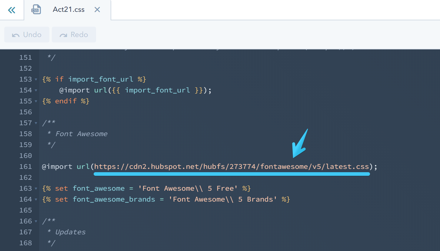 Act2.1 Font Awesome 5 Pro Integration - free CSS file path