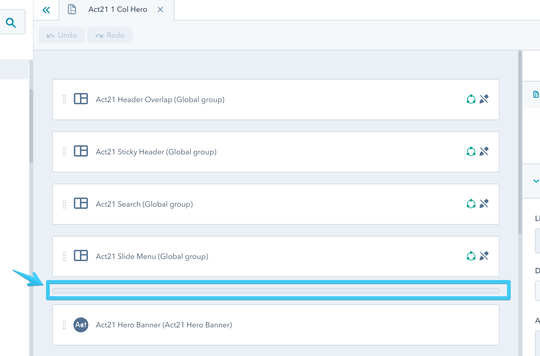Act2 Template Builder Header Delimiter
