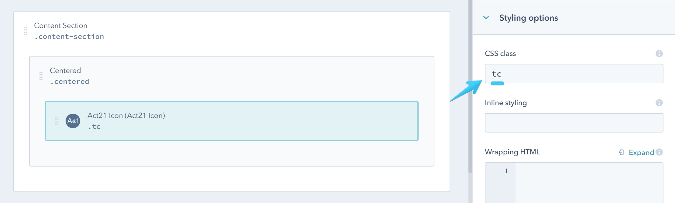 Act2 Template Builder Icon Alignment Class
