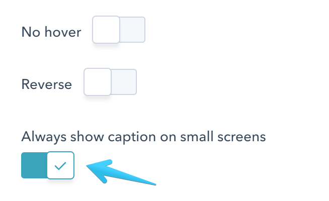Act2 Page Editor Image Box Always show caption on small screens