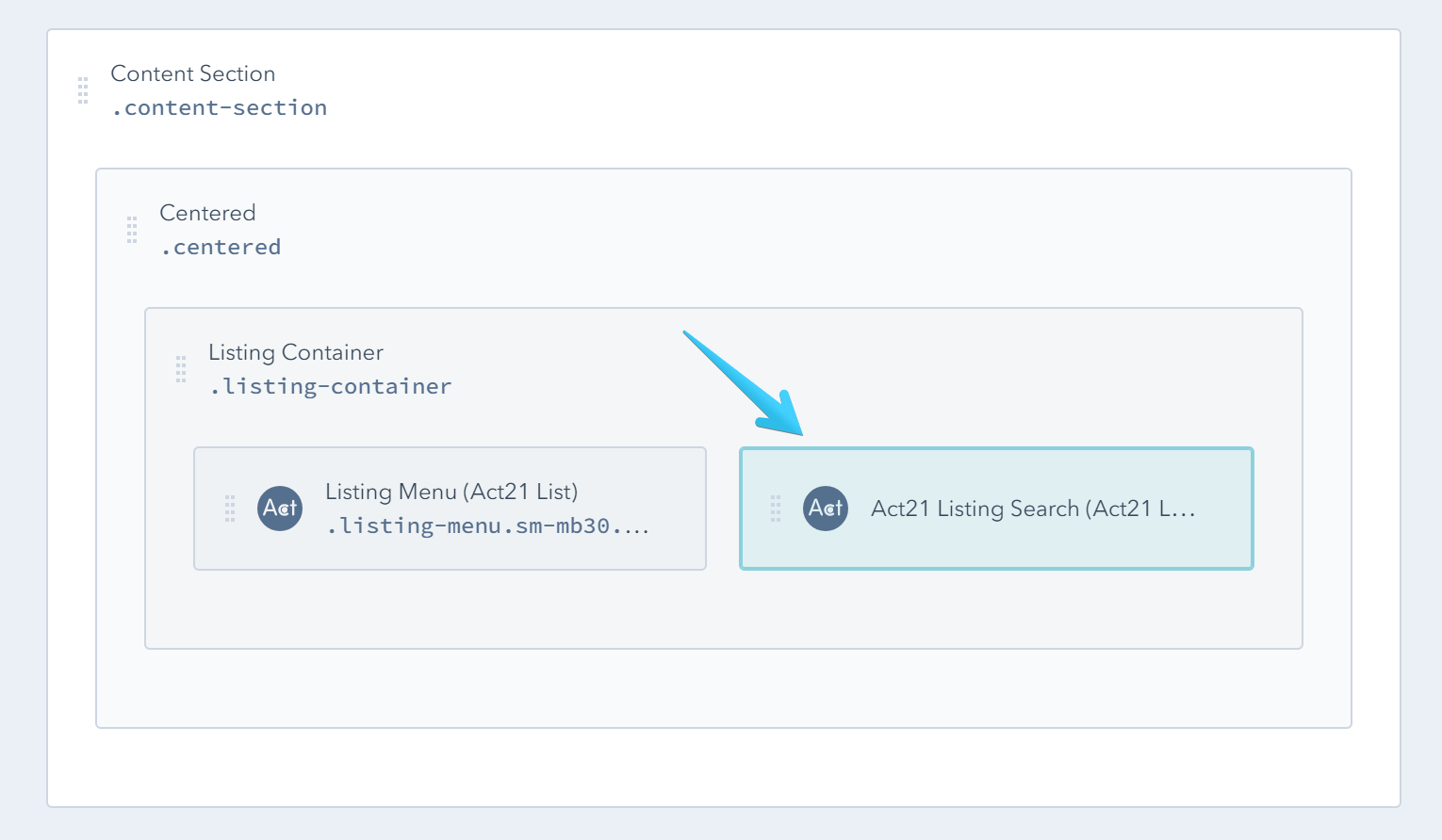 Act21 Listing Search Module