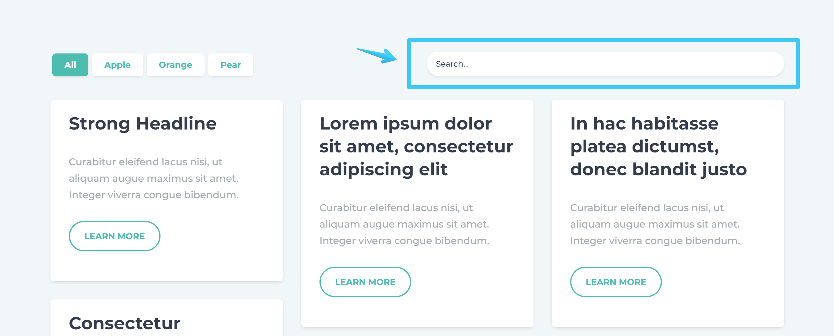 Act2 Listing Menu Sample