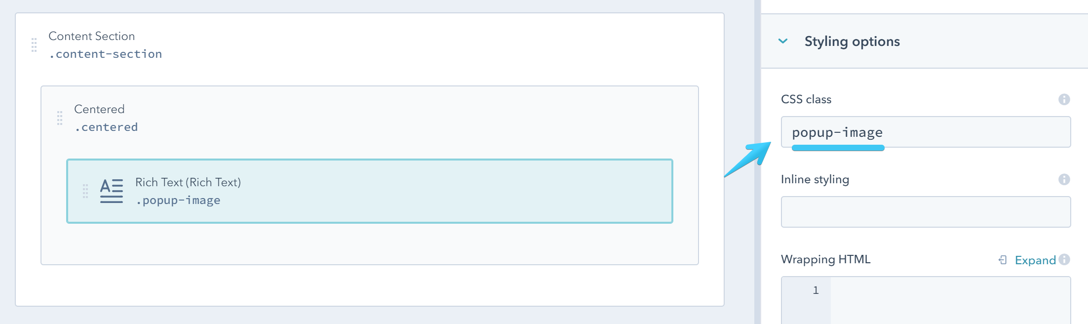 Act2 Template Builder Popup Image CSS Class