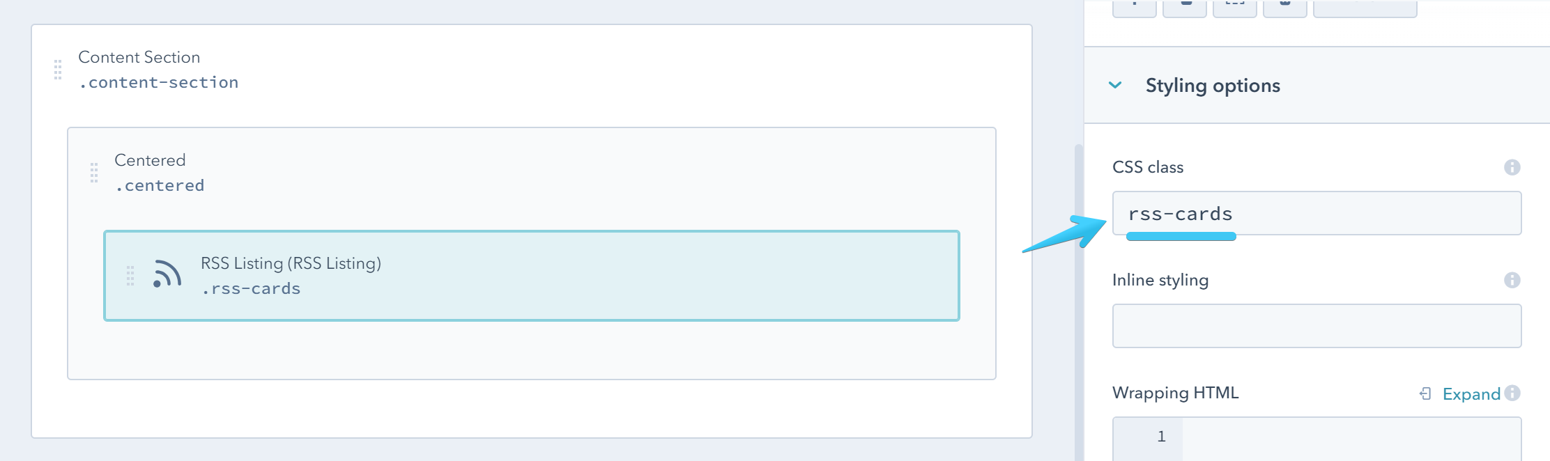 Act2 Template Builder RSS Cards CSS Class