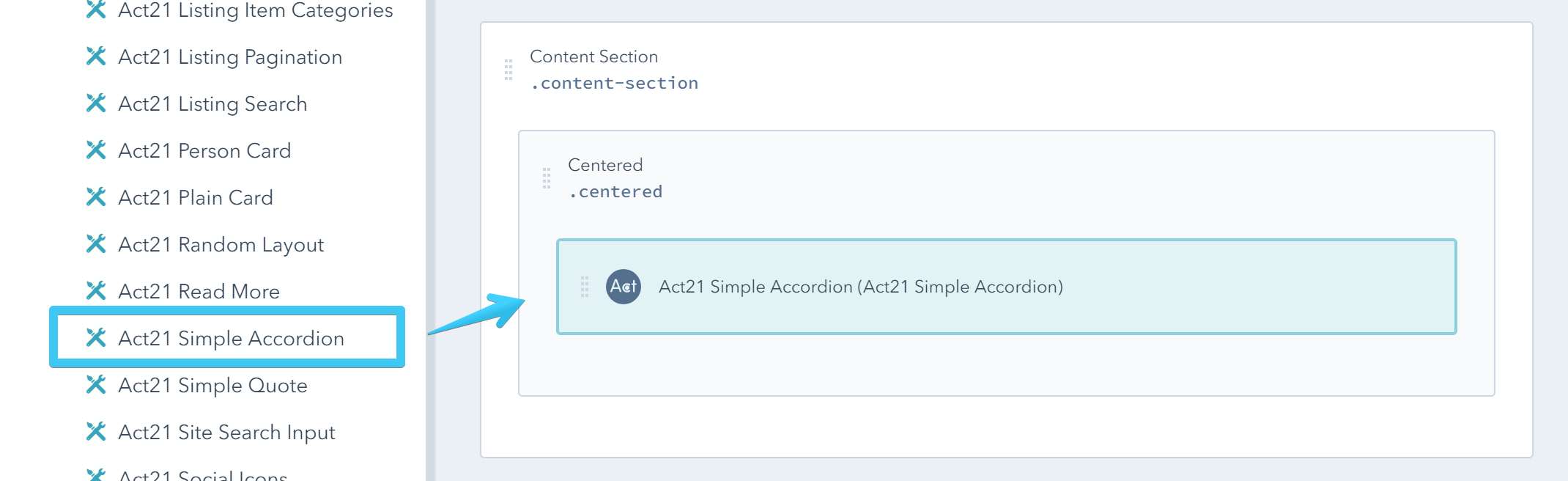 Act21 Simple Accordion Module