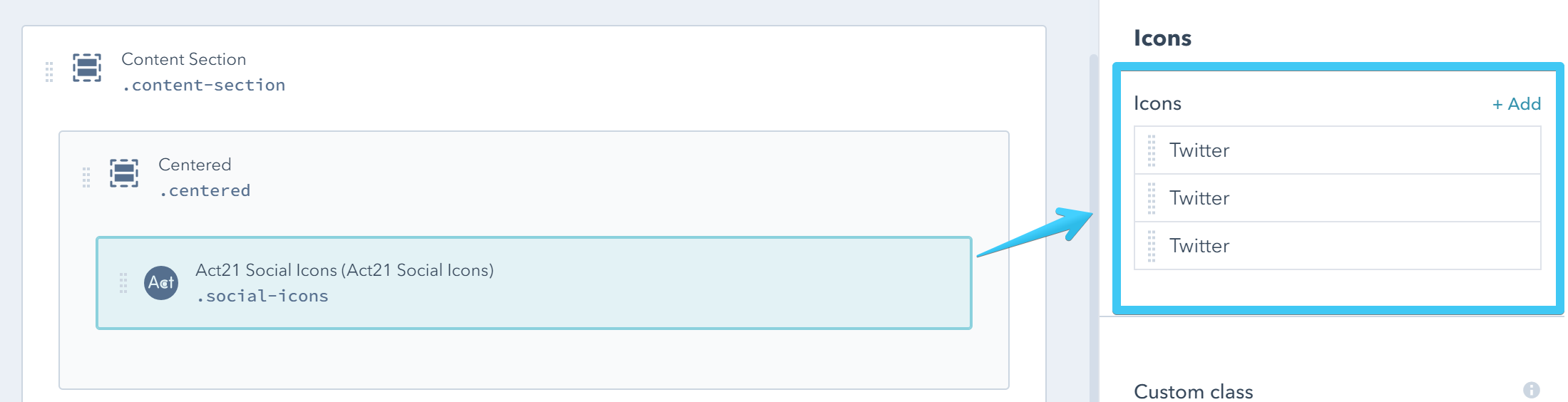 Act21 Social Icons - Add Icons