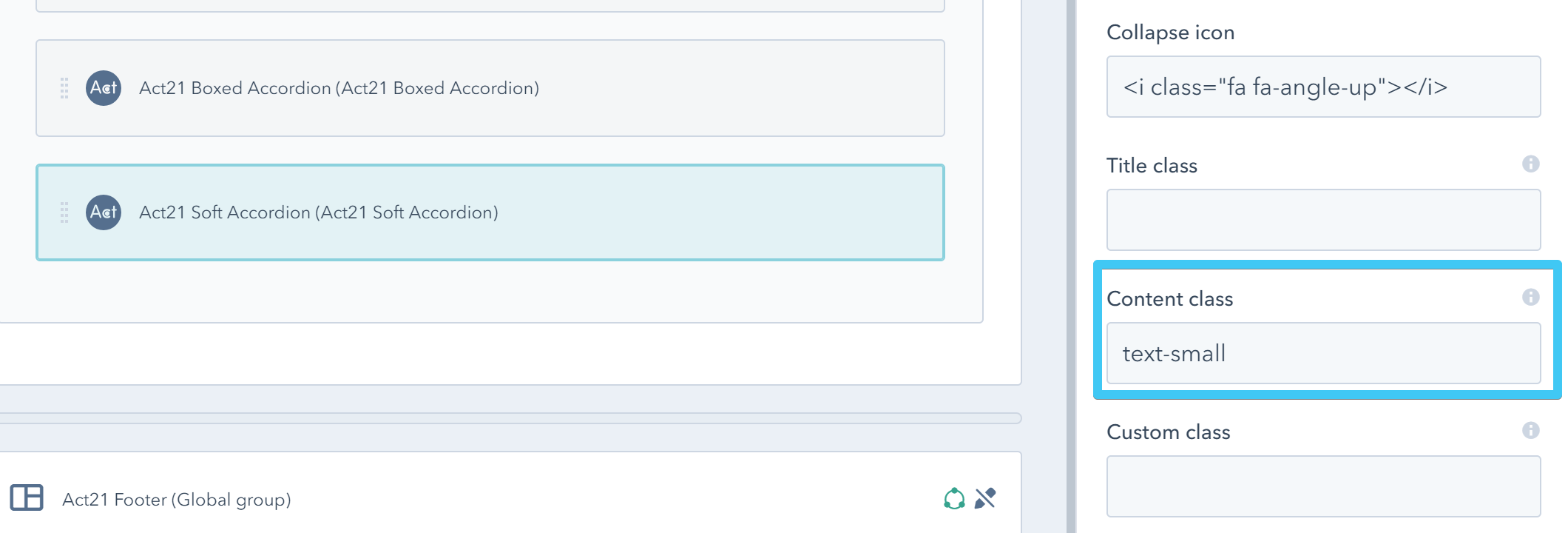 Act21 Soft Accordion Content class