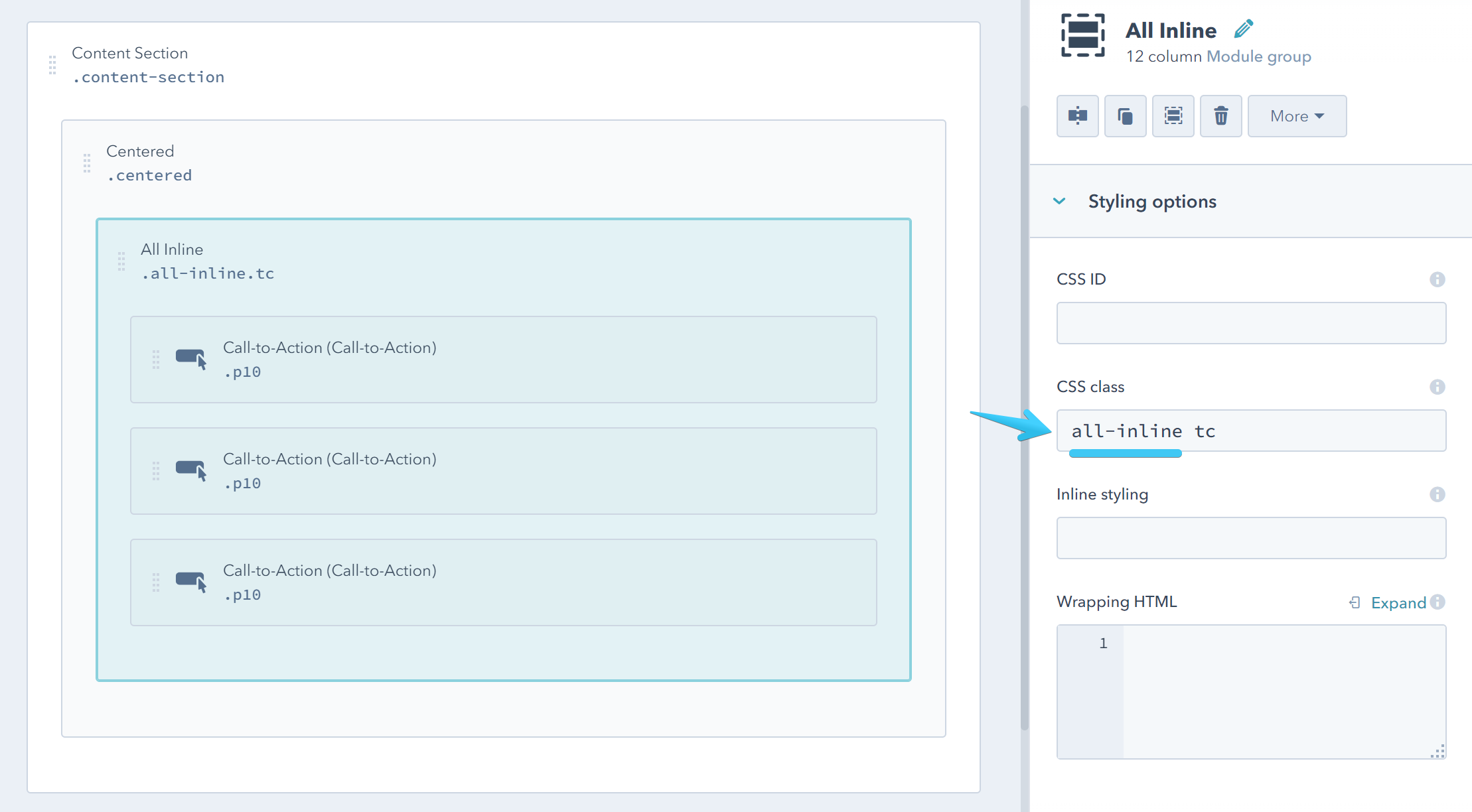 Act2 Template Builder All Inline CSS Class