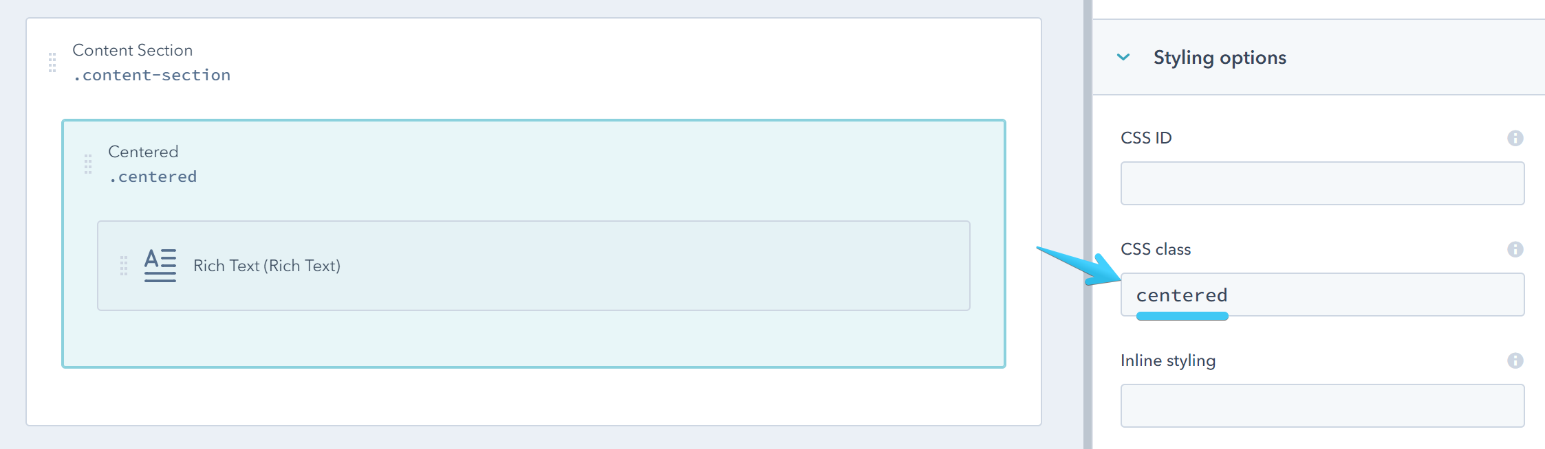 Act2 Template Builder Centered CSS Class