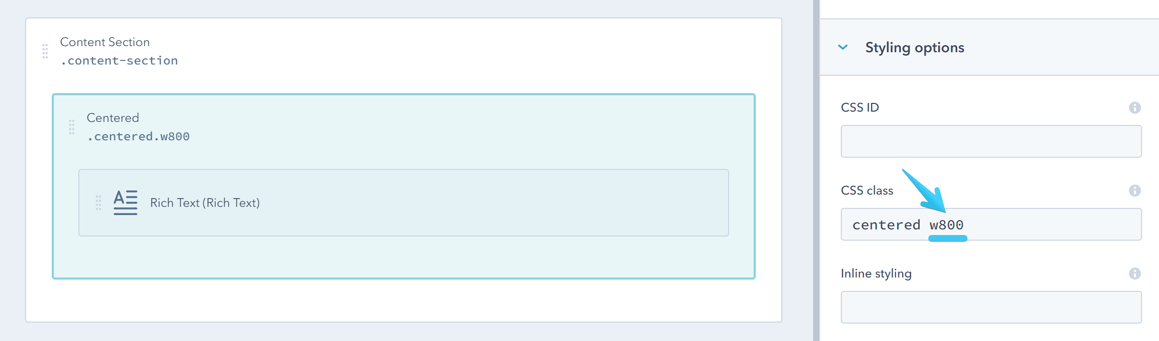 Act2 Template Builder Centered Width Class
