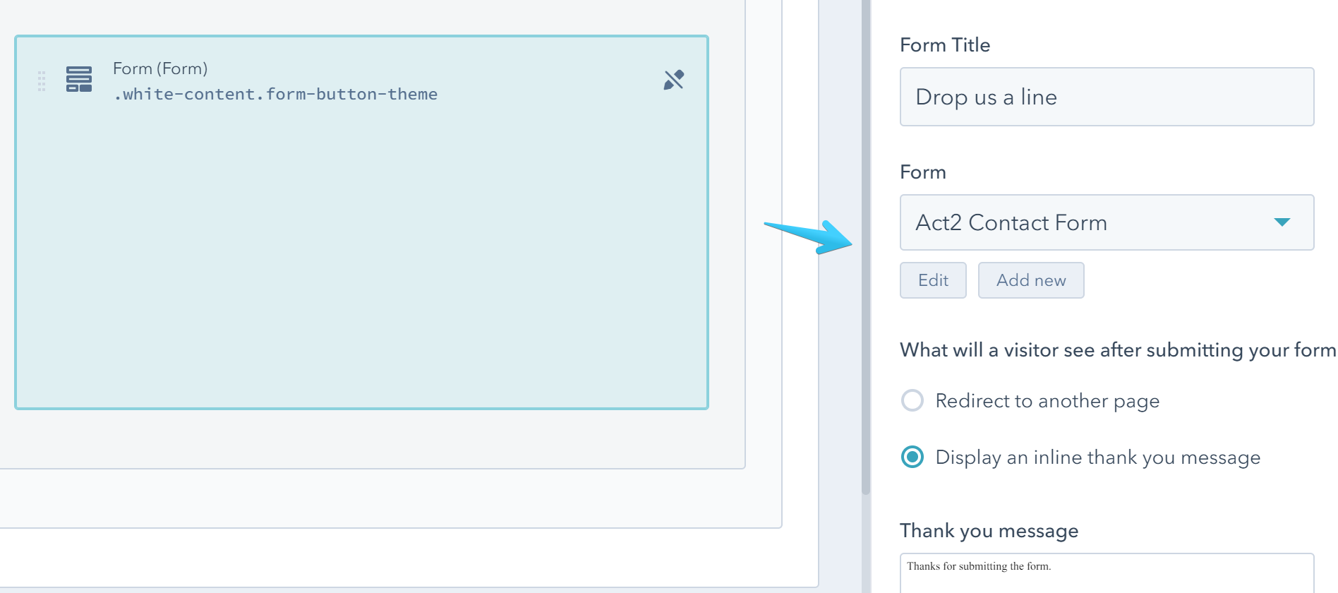 Act2 Template Builder Footer II Edit Form