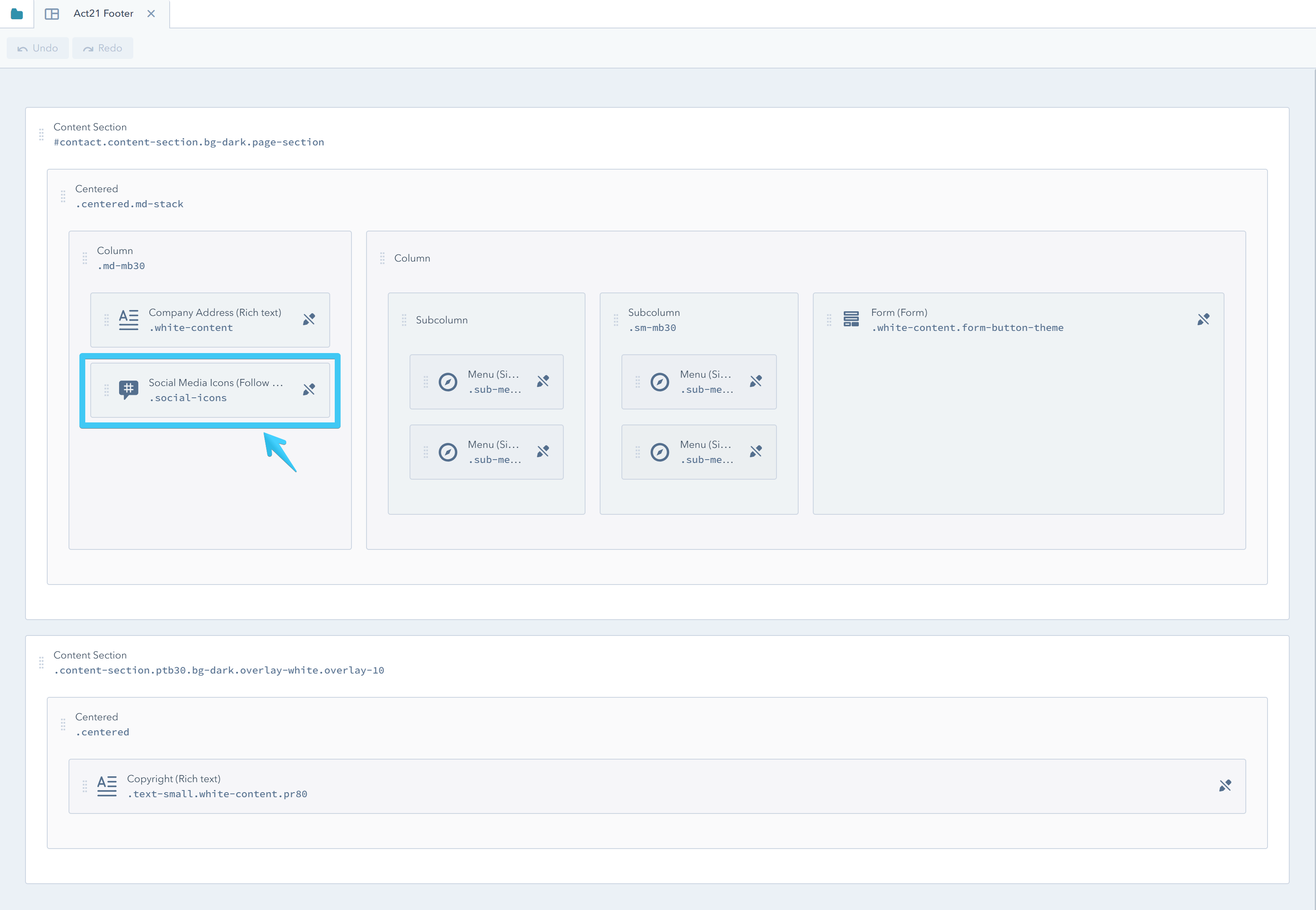 Act2 Template Builder Footer II Follow Me