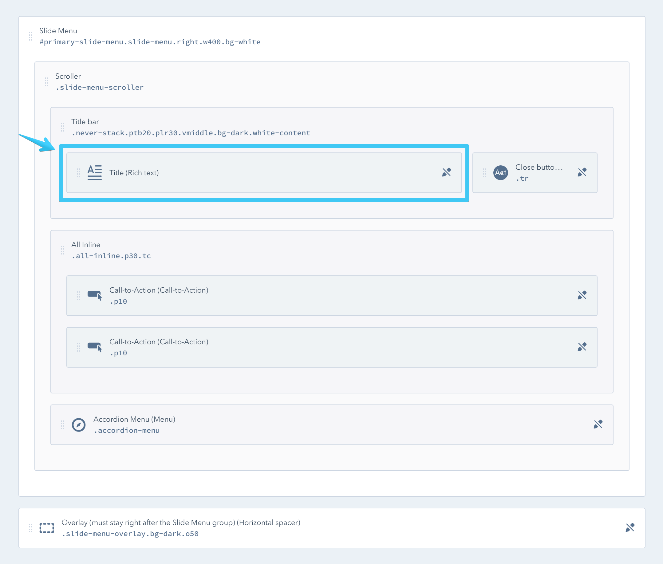 Act2 Template Builder Menu Slide Title