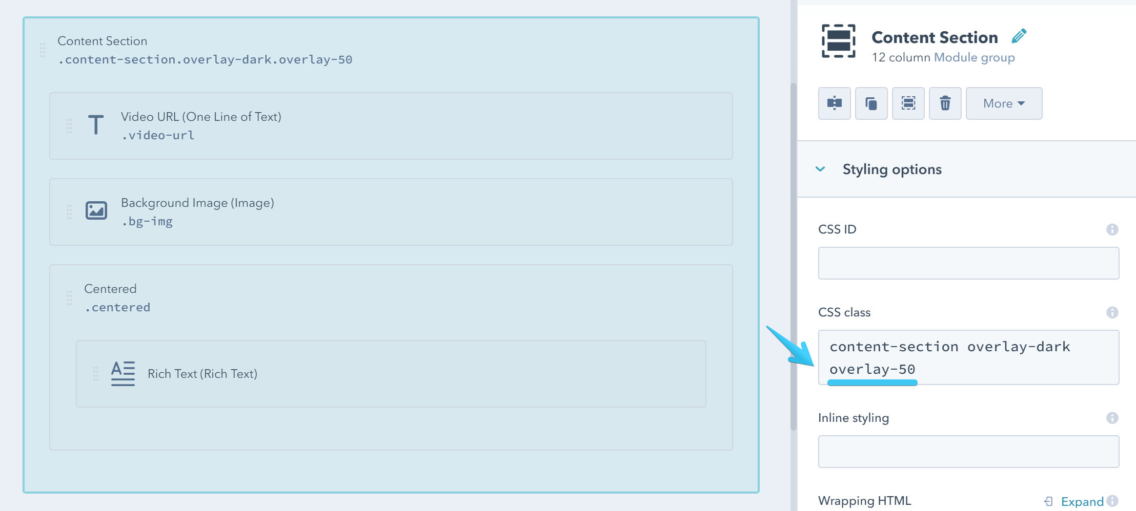 Act2 Template Builder Overlay 50 CSS Class