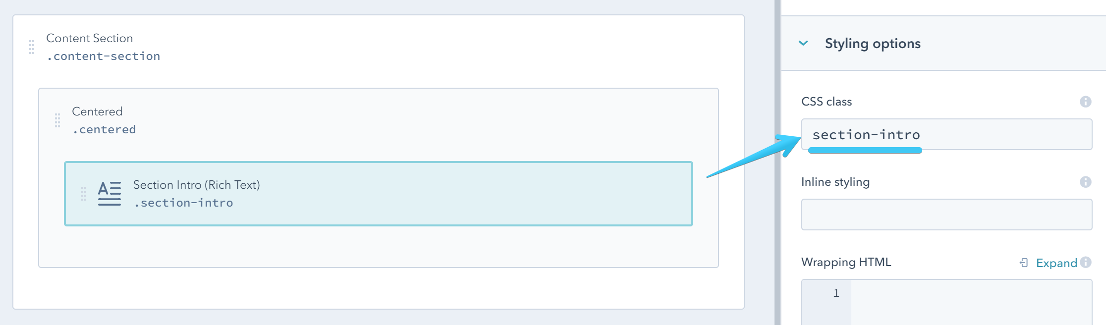 Act2 Template Builder Section Intro CSS Class