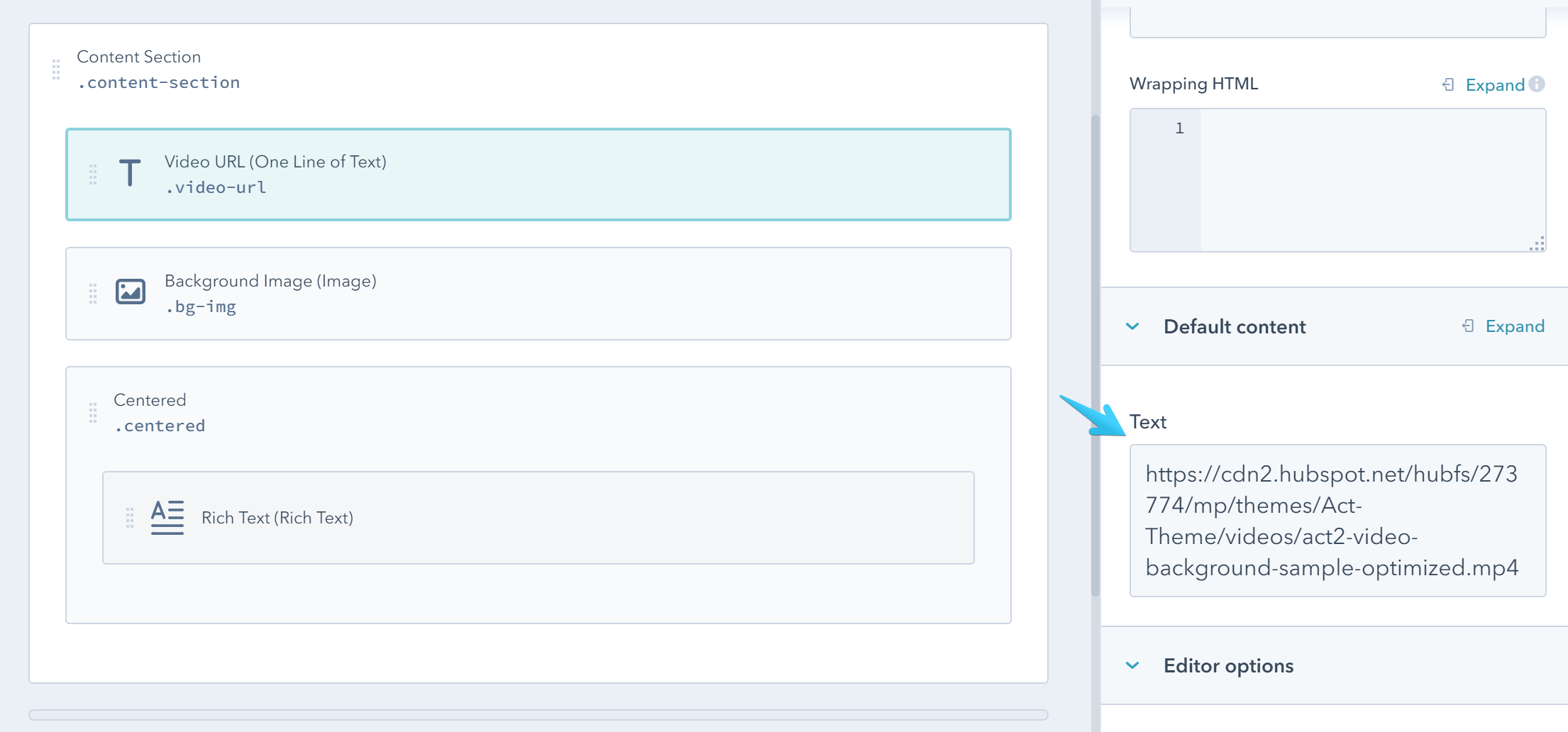 Act2 Template Builder Video URL Path